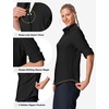 image:imageTBMPOY Womens UPF 50 Fishing Safari Hiking Sun Shirt Uv Protection Button Down Long Sleeve Camp Outdoor Travel ClothesBlack