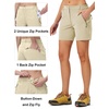 image:imageTBMPOY Womens 6 Hiking Cargo Shorts Quick Dry with Pockets Work Golf Short Lightweight Outdoor Active Summer for Women6 Light Khaki