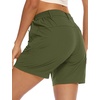 image:imageTBMPOY Womens 6 Hiking Cargo Shorts Quick Dry with Pockets Work Golf Short Lightweight Outdoor Active Summer for Women6army Green