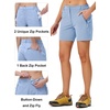 image:imageTBMPOY Womens 6 Hiking Cargo Shorts Quick Dry with Pockets Work Golf Short Lightweight Outdoor Active Summer for Women6blue Purple