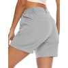 image:imageTBMPOY Womens 6 Hiking Cargo Shorts Quick Dry with Pockets Work Golf Short Lightweight Outdoor Active Summer for Women6light Grey