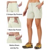 image:imageTBMPOY Womens 6 Hiking Cargo Shorts Quick Dry with Pockets Work Golf Short Lightweight Outdoor Active Summer for Women6off White