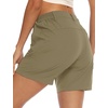 image:imageTBMPOY Womens 6 Hiking Cargo Shorts Quick Dry with Pockets Work Golf Short Lightweight Outdoor Active Summer for Women6olive Green