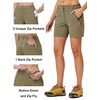 image:imageTBMPOY Womens 6 Hiking Cargo Shorts Quick Dry with Pockets Work Golf Short Lightweight Outdoor Active Summer for Women6olive Green