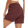 image:imageTBMPOY Womens 6 Hiking Cargo Shorts Quick Dry with Pockets Work Golf Short Lightweight Outdoor Active Summer for Women6wine Red