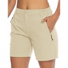 image:imageTBMPOY Womens 6 Hiking Cargo Shorts Quick Dry with Pockets Work Golf Short Lightweight Outdoor Active Summer for Women6 Light Khaki