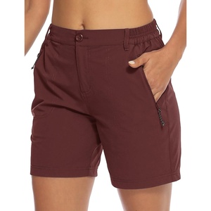 image:imageTBMPOY Womens 6 Hiking Cargo Shorts Quick Dry with Pockets Work Golf Short Lightweight Outdoor Active Summer for Women6wine Red