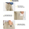 image:imageTBMPOY Womens Hiking Cargo Pants Lightweight Water Resistant Quick Dry Fishing Camping Travel Work Pant with 6 PocketsLight Khaki