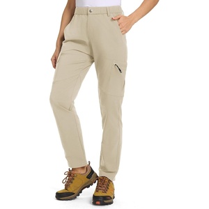 image:imageTBMPOY Womens Hiking Cargo Pants Lightweight Water Resistant Quick Dry Fishing Camping Travel Work Pant with 6 PocketsLight Khaki
