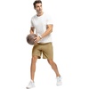 image:imageTBMPOY Mens 7 Running Hiking Shorts Quick Dry Athletic Gym Outdoor Sports  3 Zip Pockets Water Resistant Lightweight Workout Short UPF 50 for Fishing Activrwear Summer Travel Casual WorkA5khaki
