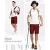 image:imageTBMPOY Mens 7 Running Hiking Shorts Quick Dry Athletic Gym Outdoor Sports  3 Zip Pockets Water Resistant Lightweight Workout Short UPF 50 for Fishing Activrwear Summer Travel Casual WorkB11wine Red