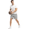 image:imageTBMPOY Mens 7 Running Hiking Shorts Quick Dry Athletic Gym Outdoor Sports  3 Zip Pockets Water Resistant Lightweight Workout Short UPF 50 for Fishing Activrwear Summer Travel Casual WorkA9light Gray