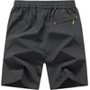 image:imageTBMPOY Mens 7 Running Hiking Shorts Quick Dry Athletic Gym Outdoor Sports  3 Zip Pockets Water Resistant Lightweight Workout Short UPF 50 for Fishing Activrwear Summer Travel Casual WorkA30dark GreyGreen