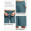 image:imageTBMPOY Mens 7 Running Hiking Shorts Quick Dry Athletic Gym Outdoor Sports  3 Zip Pockets Water Resistant Lightweight Workout Short UPF 50 for Fishing Activrwear Summer Travel Casual WorkA21dusty Blue
