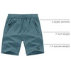 image:imageTBMPOY Mens 7 Running Hiking Shorts Quick Dry Athletic Gym Outdoor Sports  3 Zip Pockets Water Resistant Lightweight Workout Short UPF 50 for Fishing Activrwear Summer Travel Casual WorkA21dusty Blue