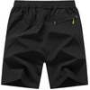 image:imageTBMPOY Mens 7 Running Hiking Shorts Quick Dry Athletic Gym Outdoor Sports  3 Zip Pockets Water Resistant Lightweight Workout Short UPF 50 for Fishing Activrwear Summer Travel Casual WorkA29blackGreen