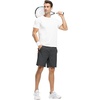 image:imageTBMPOY Mens 7 Running Hiking Shorts Quick Dry Athletic Gym Outdoor Sports  3 Zip Pockets Water Resistant Lightweight Workout Short UPF 50 for Fishing Activrwear Summer Travel Casual WorkA1grey