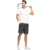 image:imageTBMPOY Mens 7 Running Hiking Shorts Quick Dry Athletic Gym Outdoor Sports  3 Zip Pockets Water Resistant Lightweight Workout Short UPF 50 for Fishing Activrwear Summer Travel Casual WorkA26dark GreyGreen