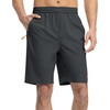 image:imageTBMPOY Mens 7 Running Hiking Shorts Quick Dry Athletic Gym Outdoor Sports  3 Zip Pockets Water Resistant Lightweight Workout Short UPF 50 for Fishing Activrwear Summer Travel Casual WorkCool Grey