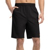 image:imageTBMPOY Mens 7 Running Hiking Shorts Quick Dry Athletic Gym Outdoor Sports  3 Zip Pockets Water Resistant Lightweight Workout Short UPF 50 for Fishing Activrwear Summer Travel Casual WorkBlack