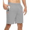 image:imageTBMPOY Mens 7 Running Hiking Shorts Quick Dry Athletic Gym Outdoor Sports  3 Zip Pockets Water Resistant Lightweight Workout Short UPF 50 for Fishing Activrwear Summer Travel Casual WorkA9light Gray