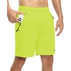 image:imageTBMPOY Mens 7 Running Hiking Shorts Quick Dry Athletic Gym Outdoor Sports  3 Zip Pockets Water Resistant Lightweight Workout Short UPF 50 for Fishing Activrwear Summer Travel Casual WorkA25fluorescent Green