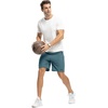 image:imageTBMPOY Mens 7 Running Hiking Shorts Quick Dry Athletic Gym Outdoor Sports  3 Zip Pockets Water Resistant Lightweight Workout Short UPF 50 for Fishing Activrwear Summer Travel Casual WorkA21dusty Blue