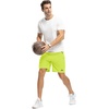 image:imageTBMPOY Mens 7 Running Hiking Shorts Quick Dry Athletic Gym Outdoor Sports  3 Zip Pockets Water Resistant Lightweight Workout Short UPF 50 for Fishing Activrwear Summer Travel Casual WorkA25fluorescent Green