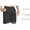 image:imageTBMPOY Mens 7 Running Hiking Shorts Quick Dry Athletic Gym Outdoor Sports  3 Zip Pockets Water Resistant Lightweight Workout Short UPF 50 for Fishing Activrwear Summer Travel Casual WorkA1grey