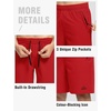 image:imageTBMPOY Mens 7 Running Hiking Shorts Quick Dry Athletic Gym Outdoor Sports  3 Zip Pockets Water Resistant Lightweight Workout Short UPF 50 for Fishing Activrwear Summer Travel Casual WorkB10red