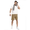 image:imageTBMPOY Mens 7 Running Hiking Shorts Quick Dry Athletic Gym Outdoor Sports  3 Zip Pockets Water Resistant Lightweight Workout Short UPF 50 for Fishing Activrwear Summer Travel Casual WorkKhaki