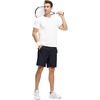 image:imageTBMPOY Mens 7 Running Hiking Shorts Quick Dry Athletic Gym Outdoor Sports  3 Zip Pockets Water Resistant Lightweight Workout Short UPF 50 for Fishing Activrwear Summer Travel Casual WorkA7navy