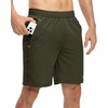 image:imageTBMPOY Mens 7 Running Hiking Shorts Quick Dry Athletic Gym Outdoor Sports  3 Zip Pockets Water Resistant Lightweight Workout Short UPF 50 for Fishing Activrwear Summer Travel Casual WorkA28army GreenGreen