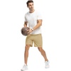 image:imageTBMPOY Mens 7 Running Hiking Shorts Quick Dry Athletic Gym Outdoor Sports  3 Zip Pockets Water Resistant Lightweight Workout Short UPF 50 for Fishing Activrwear Summer Travel Casual WorkA24light Khaki