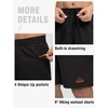image:imageTBMPOY Mens 7 Running Hiking Shorts Quick Dry Athletic Gym Outdoor Sports  3 Zip Pockets Water Resistant Lightweight Workout Short UPF 50 for Fishing Activrwear Summer Travel Casual WorkBlack
