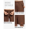 image:imageTBMPOY Mens 7 Running Hiking Shorts Quick Dry Athletic Gym Outdoor Sports  3 Zip Pockets Water Resistant Lightweight Workout Short UPF 50 for Fishing Activrwear Summer Travel Casual WorkA22brown