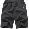 image:imageTBMPOY Mens 7 Running Hiking Shorts Quick Dry Athletic Gym Outdoor Sports  3 Zip Pockets Water Resistant Lightweight Workout Short UPF 50 for Fishing Activrwear Summer Travel Casual WorkA1grey