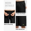 image:imageTBMPOY Mens 7 Running Hiking Shorts Quick Dry Athletic Gym Outdoor Sports  3 Zip Pockets Water Resistant Lightweight Workout Short UPF 50 for Fishing Activrwear Summer Travel Casual WorkA6blackGreen