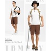 image:imageTBMPOY Mens 7 Running Hiking Shorts Quick Dry Athletic Gym Outdoor Sports  3 Zip Pockets Water Resistant Lightweight Workout Short UPF 50 for Fishing Activrwear Summer Travel Casual WorkA22brown