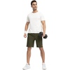 image:imageTBMPOY Mens 7 Running Hiking Shorts Quick Dry Athletic Gym Outdoor Sports  3 Zip Pockets Water Resistant Lightweight Workout Short UPF 50 for Fishing Activrwear Summer Travel Casual WorkArmy Green