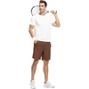 image:imageTBMPOY Mens 7 Running Hiking Shorts Quick Dry Athletic Gym Outdoor Sports  3 Zip Pockets Water Resistant Lightweight Workout Short UPF 50 for Fishing Activrwear Summer Travel Casual WorkA22brown