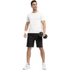 image:imageTBMPOY Mens 7 Running Hiking Shorts Quick Dry Athletic Gym Outdoor Sports  3 Zip Pockets Water Resistant Lightweight Workout Short UPF 50 for Fishing Activrwear Summer Travel Casual WorkBlack