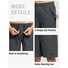 image:imageTBMPOY Mens 7 Running Hiking Shorts Quick Dry Athletic Gym Outdoor Sports  3 Zip Pockets Water Resistant Lightweight Workout Short UPF 50 for Fishing Activrwear Summer Travel Casual WorkA3cool Gray