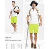image:imageTBMPOY Mens 7 Running Hiking Shorts Quick Dry Athletic Gym Outdoor Sports  3 Zip Pockets Water Resistant Lightweight Workout Short UPF 50 for Fishing Activrwear Summer Travel Casual WorkA25fluorescent Green