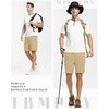 image:imageTBMPOY Mens 7 Running Hiking Shorts Quick Dry Athletic Gym Outdoor Sports  3 Zip Pockets Water Resistant Lightweight Workout Short UPF 50 for Fishing Activrwear Summer Travel Casual WorkA24light Khaki