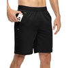 image:imageTBMPOY Mens 7 Running Hiking Shorts Quick Dry Athletic Gym Outdoor Sports  3 Zip Pockets Water Resistant Lightweight Workout Short UPF 50 for Fishing Activrwear Summer Travel Casual WorkA6blackGreen