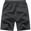 image:imageTBMPOY Mens 7 Running Hiking Shorts Quick Dry Athletic Gym Outdoor Sports  3 Zip Pockets Water Resistant Lightweight Workout Short UPF 50 for Fishing Activrwear Summer Travel Casual WorkA26dark GreyGreen