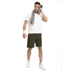 image:imageTBMPOY Mens 7 Running Hiking Shorts Quick Dry Athletic Gym Outdoor Sports  3 Zip Pockets Water Resistant Lightweight Workout Short UPF 50 for Fishing Activrwear Summer Travel Casual WorkArmy Green