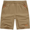 image:imageTBMPOY Mens 7 Running Hiking Shorts Quick Dry Athletic Gym Outdoor Sports  3 Zip Pockets Water Resistant Lightweight Workout Short UPF 50 for Fishing Activrwear Summer Travel Casual WorkKhaki