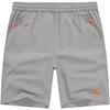 image:imageTBMPOY Mens 7 Running Hiking Shorts Quick Dry Athletic Gym Outdoor Sports  3 Zip Pockets Water Resistant Lightweight Workout Short UPF 50 for Fishing Activrwear Summer Travel Casual WorkLight Grey